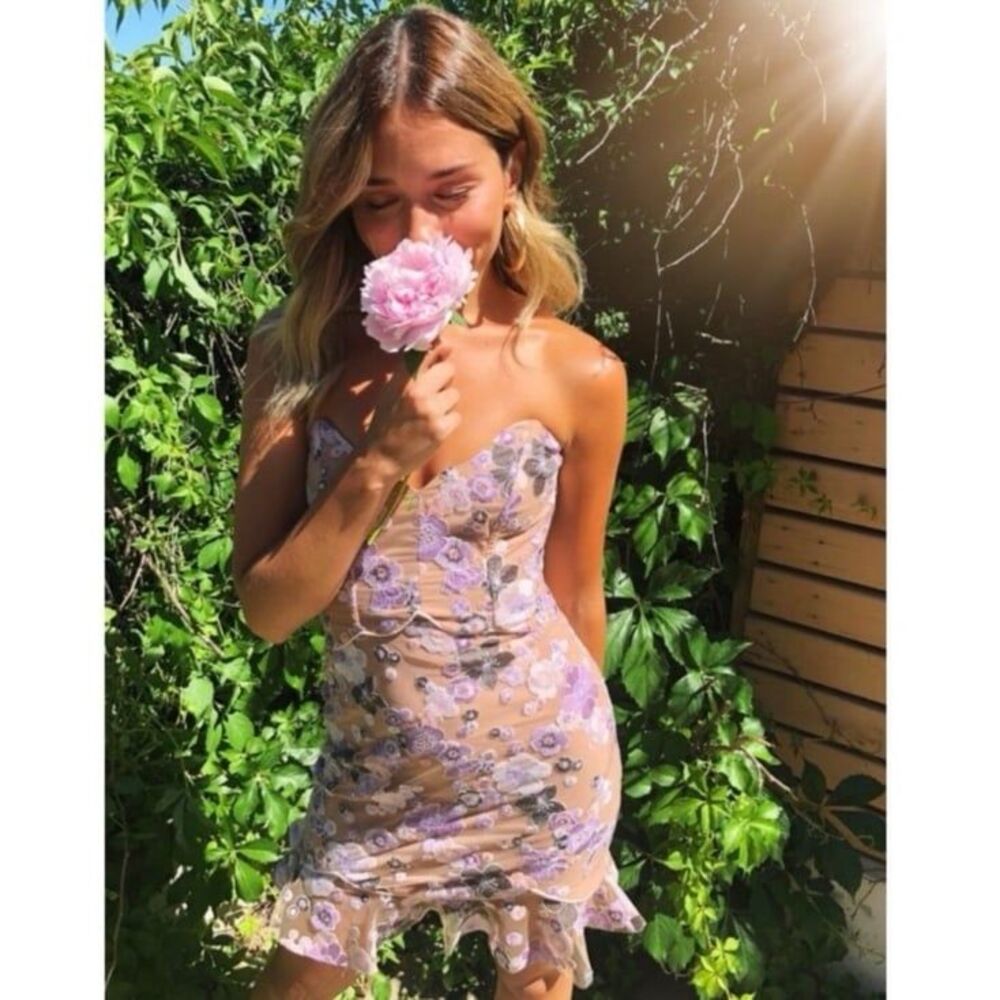 NWT For Love & Lemons Posy Mini Dress Size XS - Picture 7 of 12